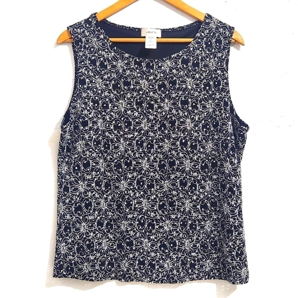 Laura Black Sparkly Sequins Tank Top